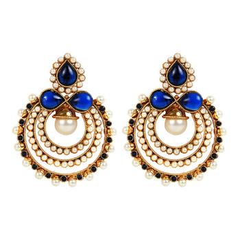Blue cubic zirconia earrings 1