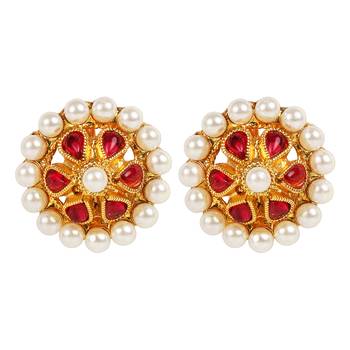 Pink cubic zirconia earrings 1