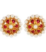 Pink cubic zirconia earrings