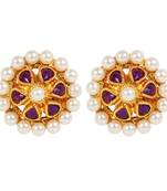 Purple cubic zirconia earrings