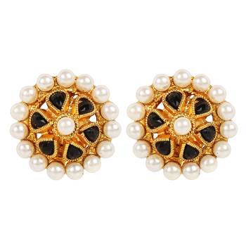 Black cubic zirconia earrings 1