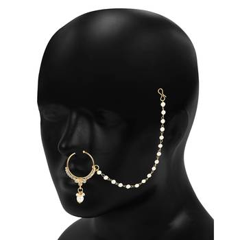 White cubic zirconia nose-ring 2