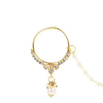 White cubic zirconia nose-ring 3