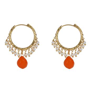 Orange earrings 1