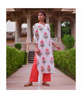 multicolor printed cotton stitched kurta sets 1