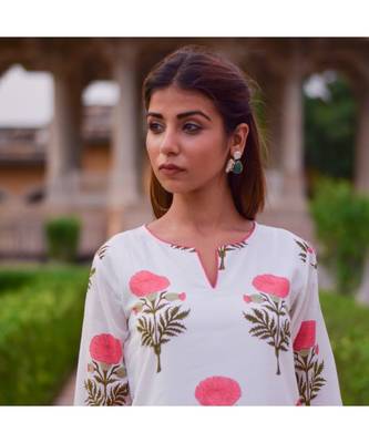 multicolor printed cotton stitched kurta sets 3