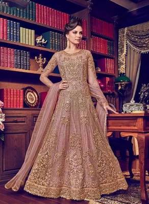 Pink embroidered santoon salwar 1