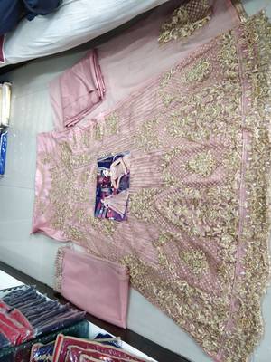 Pink embroidered santoon salwar 2