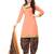 Orange printed blended cotton salwar