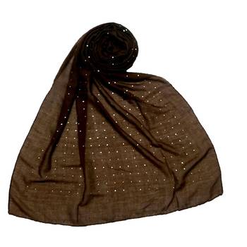 Brown All Over Diamond Studed Stole 1