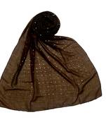 Brown All Over Diamond Studed Stole