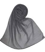 Grey Mesh Sparkling Crinkle Cotton Stole