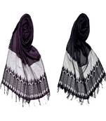 Multicolor Designer Hand Work String Studed Stole ( Set Of 2 Hijab)