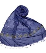 Blue Triple Boder String Studed Stole