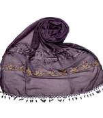 Purple Triple Boder String Studed Stole