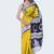 Yellow Shibori Print Cotton saree with blouse