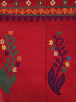 Beige Handloom Cotton saree with blouse 3