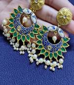 Green emerald  earrings