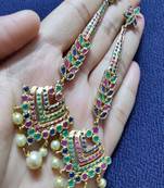 Copper crystal earrings