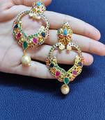 Gold crystal earrings