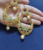 Gold crystal earrings