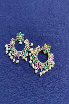 Gold ruby  earrings 1