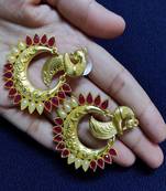 Gold ruby  earrings