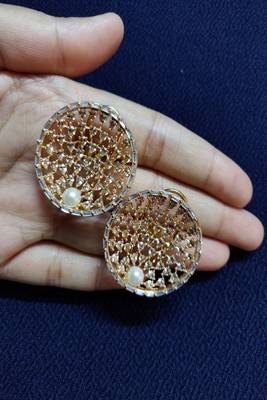 Gold swarovski crystal earrings 1