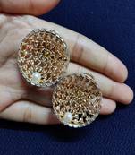 Gold swarovski crystal earrings