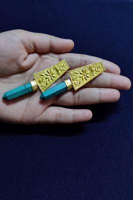 Green earrings 2
