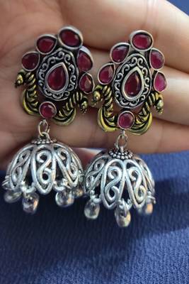 Pink ruby  earrings 1