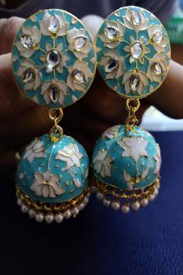 Turquoise Jhumkas 1