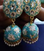 Turquoise Jhumkas