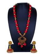 Red statement-jewellery