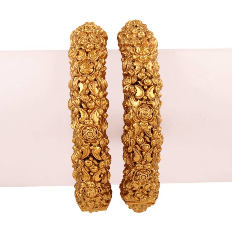 Traditional Gold Plated Bangles Set Of 2 Classiques 2961613