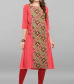 Janasya Multicolor printed crepe ethnic-kurtis