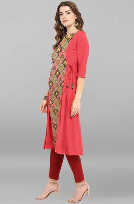 Janasya Multicolor printed crepe ethnic-kurtis 3