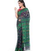 Blue Women Soft Dhakai Jamdani Saree