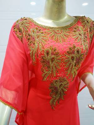 Dubai Kaftan Women Dress Long Gown Farasha Jalabiya maxi Wear 3