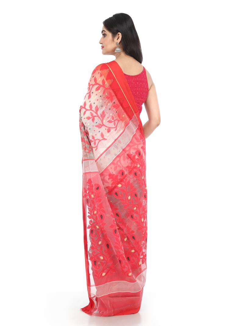 Multicolor Women Soft Dhakai Jamdani Saree