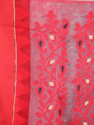 Multicolor Women Soft Dhakai Jamdani Saree 3
