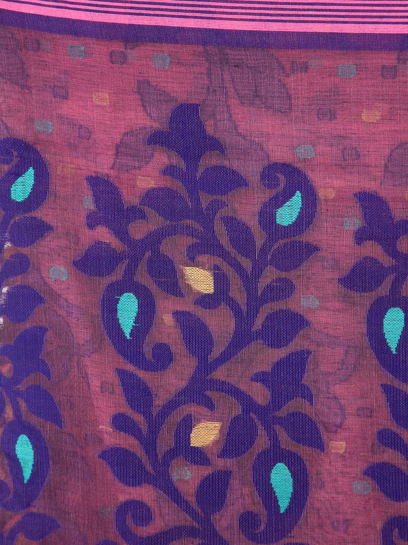 Pink Women Soft Dhakai Jamdani Saree