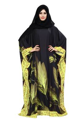 Multicolor Printed Polyester Abaya 1