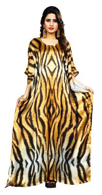 Multicolor Printed Satin Islamic-Kaftans 1