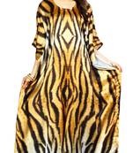 Multicolor Printed Satin Islamic-Kaftans