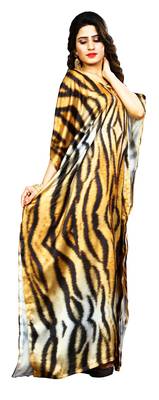 Multicolor Printed Satin Islamic-Kaftans 2