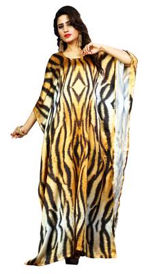 Multicolor Printed Satin Islamic-Kaftans 3