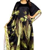 Multicolor Printed Satin Islamic-Kaftans