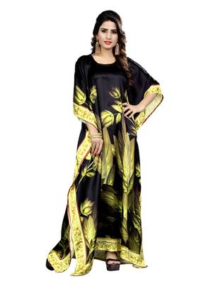 Multicolor Printed Satin Islamic-Kaftans 3