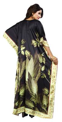 Multicolor Printed Satin Islamic-Kaftans 5